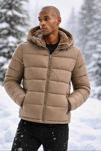 Puffer Importada con Piel