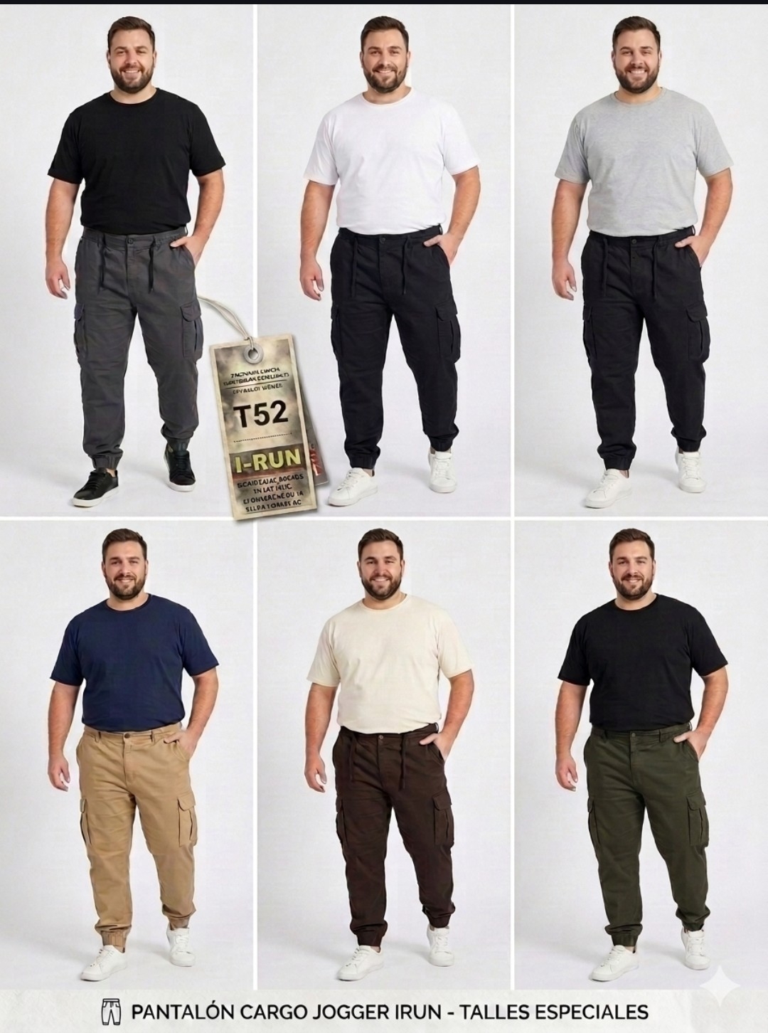 Pantalón Cargo Importados Talles Especiales  52al 62 - Imagen 2