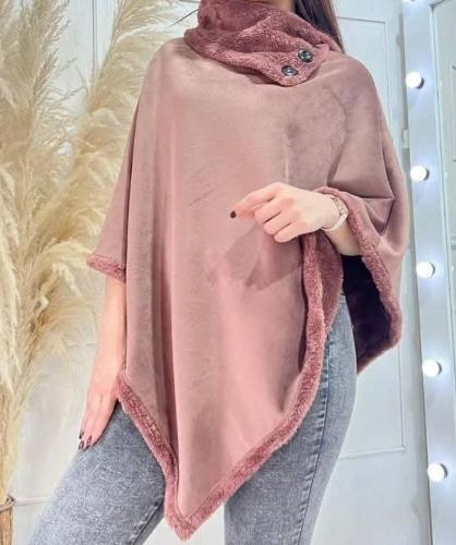 Poncho Plush Bifaz con Piel - Miniatura 2