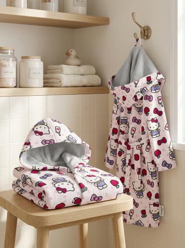 Bata Infantil Hello Kitty Flannel con Capucha Piñata - Licencia Oficial - Miniatura 5