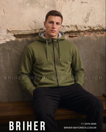 Campera de Algodón Frisa con Capucha