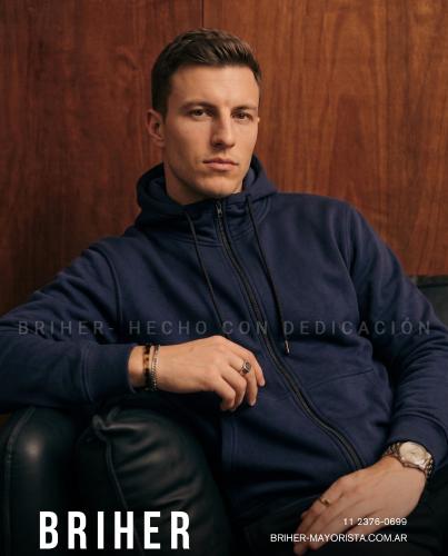 Campera de Algodón Frisa con Capucha