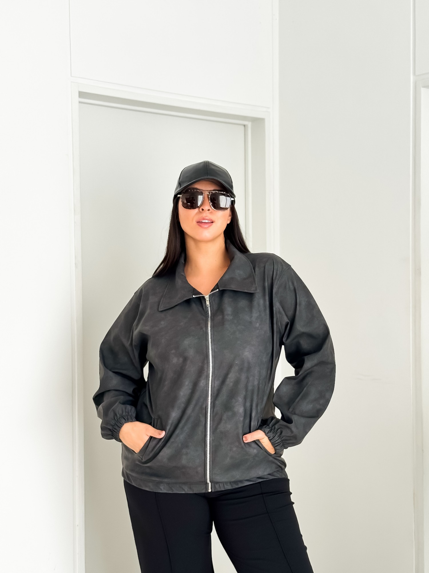 Campera Basica Bomber Oversize - Imagen 4