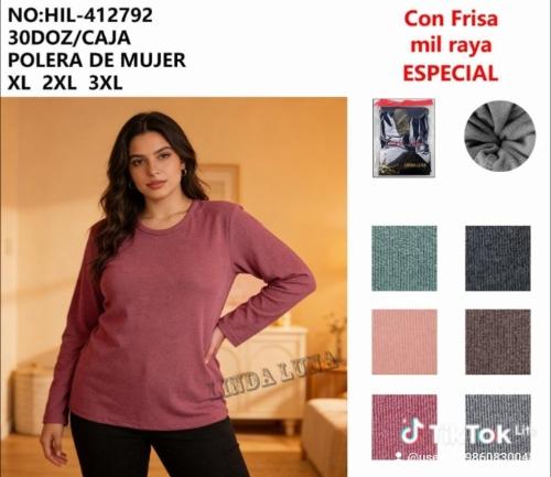 Especial Camiseta Térmica Dama Mil Rayas Tipo Darlom