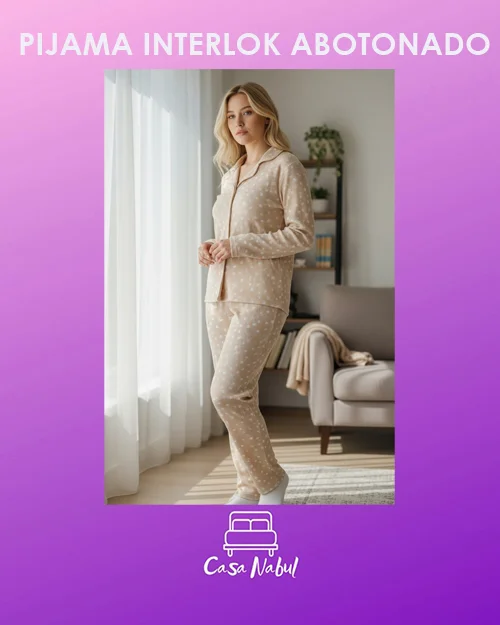 Pijama Dama Morley Viscoza Abotonado Maternal Amamantar