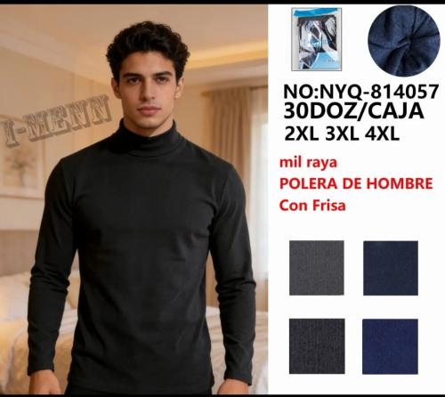 1/2 Polera Hombre Mil Rayas y Piel de Durazno