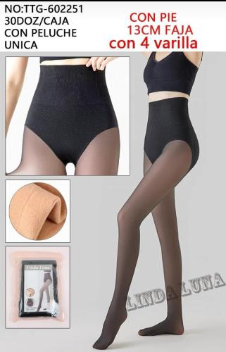 Pantymedias Efecto Piel con Faja