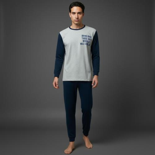 Pijama de Hombre Manga Larga Puro Algodon - Miniatura 3