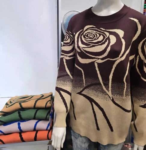 Sweater Rosas de Bremer Doble Hilo