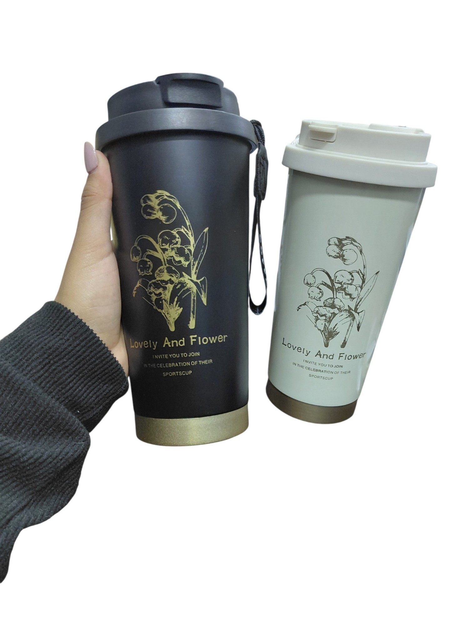 Vaso Termico Floral Doble Pico 650ml - Imagen 2
