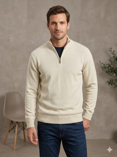 Sweater Medio Cierre (varios Colores)