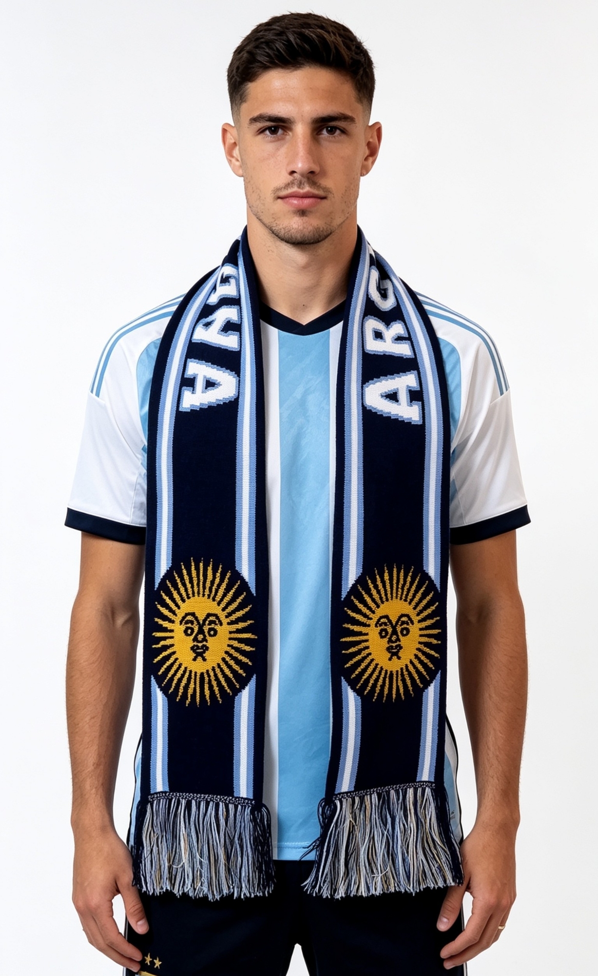 Bufanda 2metros Tejido Argentina Mundial - Imagen 1