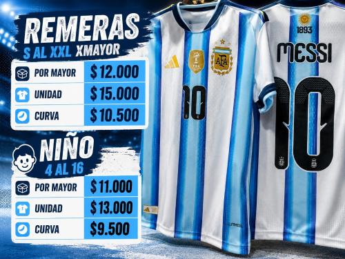Remeras Argentina Sublimadas