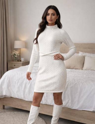 Vestido  de Lanilla  Trenzada
