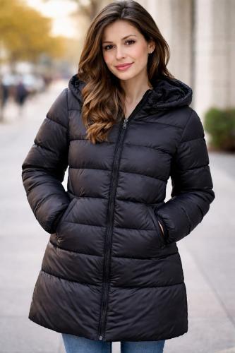 Campera Larga Importada con Piel Adentro