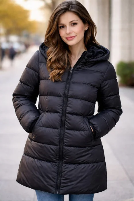 Campera Larga Importada con Piel Adentro