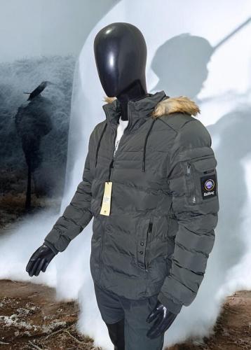 Campera con Piel Importado de Hombre