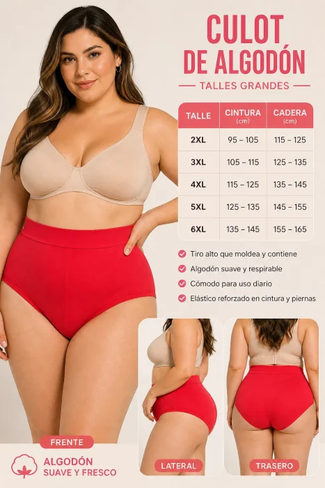 Culotte de Algodón Talles Grandes