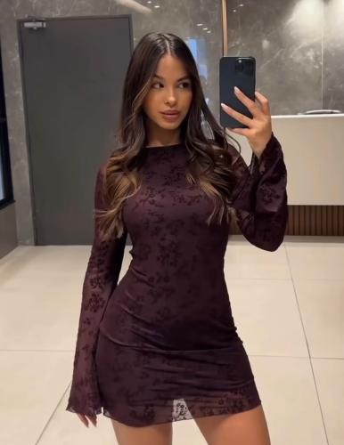 Vestido de Manga Oxford  Encaje Dior