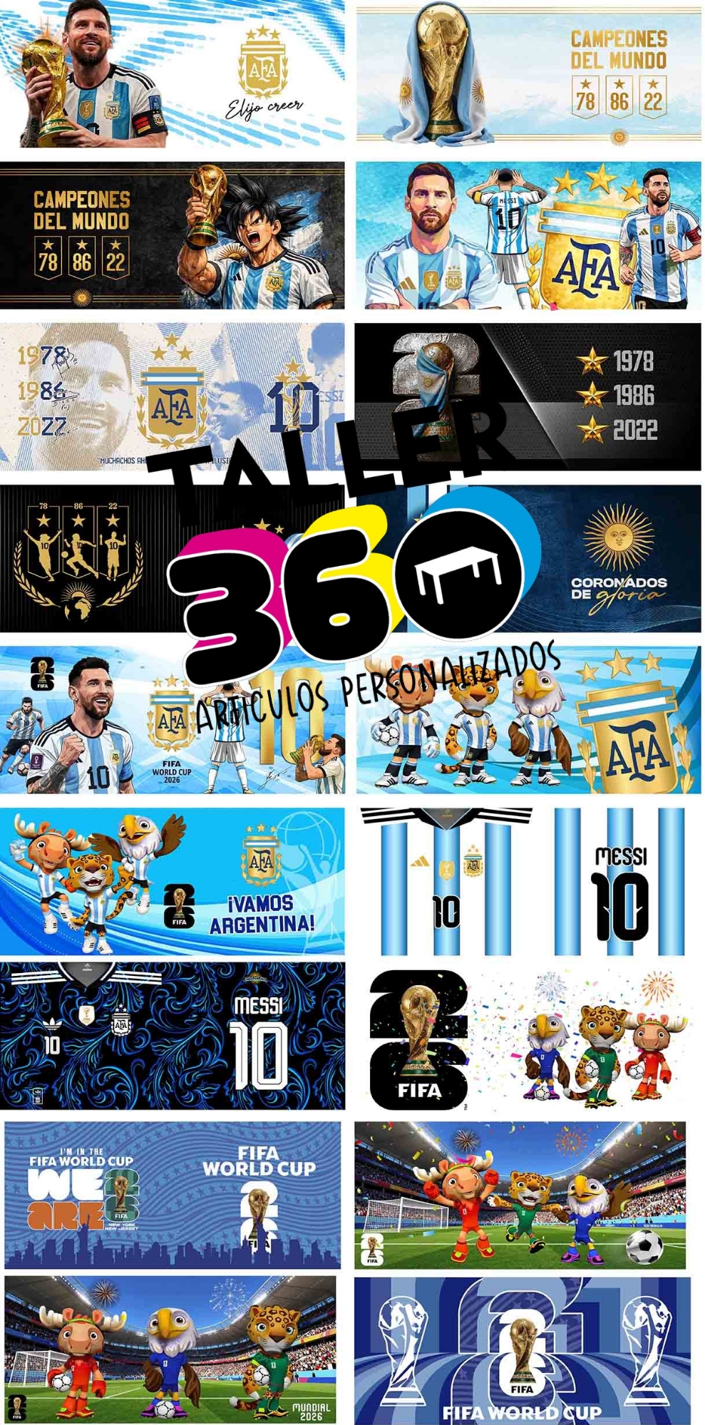 Tazas Polímero Argentina ,mundial 2026 - Imagen 2