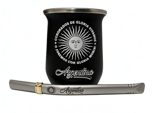 Mate de Acero Inoxidable Termico Sol de Mayo - Miniatura 4