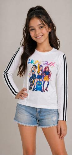 Camisetas K Pop Modal Soff con Dos Tiras en la Manga