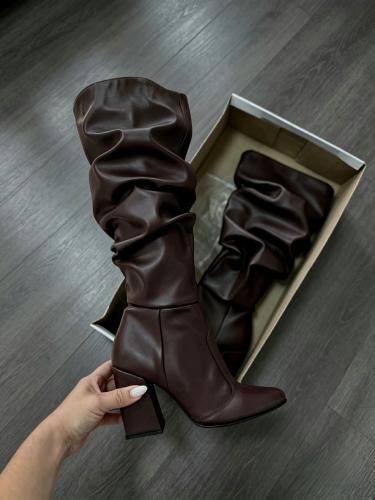 Botas Arrugadas Chocolate