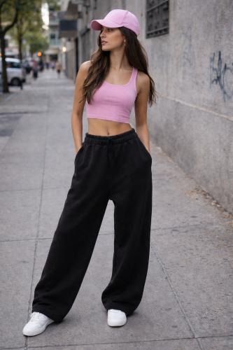 Pantalón Baggi con Puño Regulable Unisex en Friza Semi Peinda