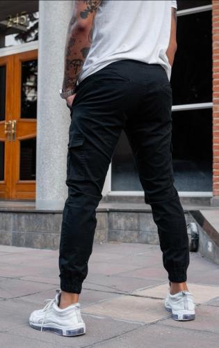 Jogguers Cargo Negro de Gabardina - Miniatura 2