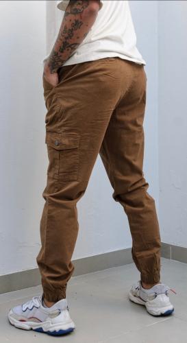 Jogguers Cargo Almendra de Gabardina - Miniatura 2