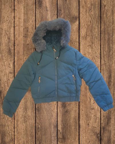 Campera Puffer Corta Azulino