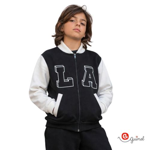 4174	campera Niño Teen Unisex Frisa Universitaria L a