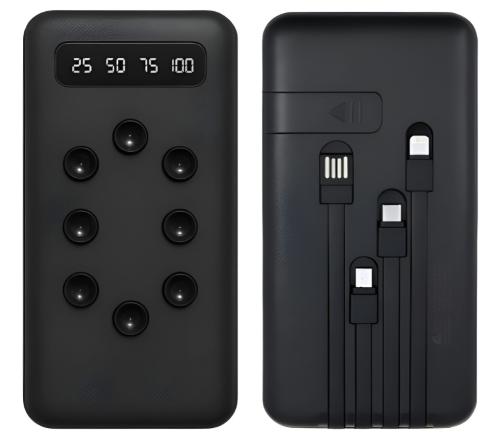Cargador Portátil Multificha  con Sopapa y Linterna - Miniatura 2