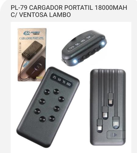 Cargador Portátil Multificha  con Sopapa y Linterna - Miniatura 3