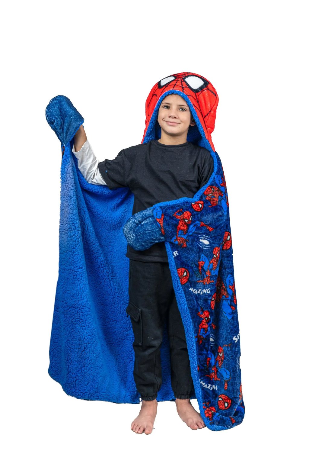 Manta Capucha Spiderman - Corderito Abrigada Infantil Piñata - Oficial Marvel - 4(2).jpg