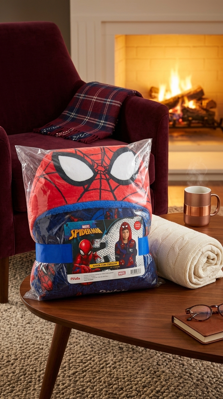 Manta Capucha Spiderman - Corderito Abrigada Infantil Piñata - Oficial Marvel - Hooded_blanket_packaging_warm_li%E2%80%A6_202605181038.jpeg