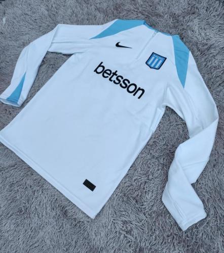 Buzo Racing Medio Cierre Negro/blanco - Miniatura 2