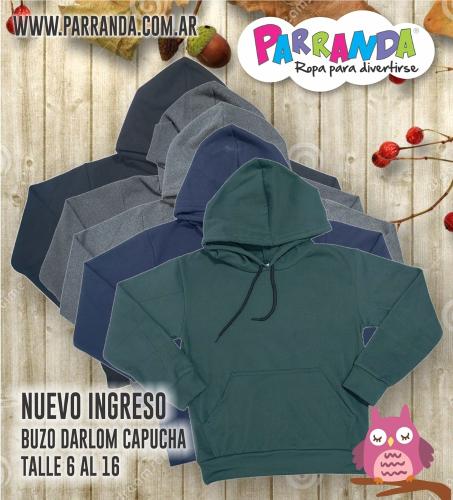 Buzos Capucha Darlom Lisos Niño