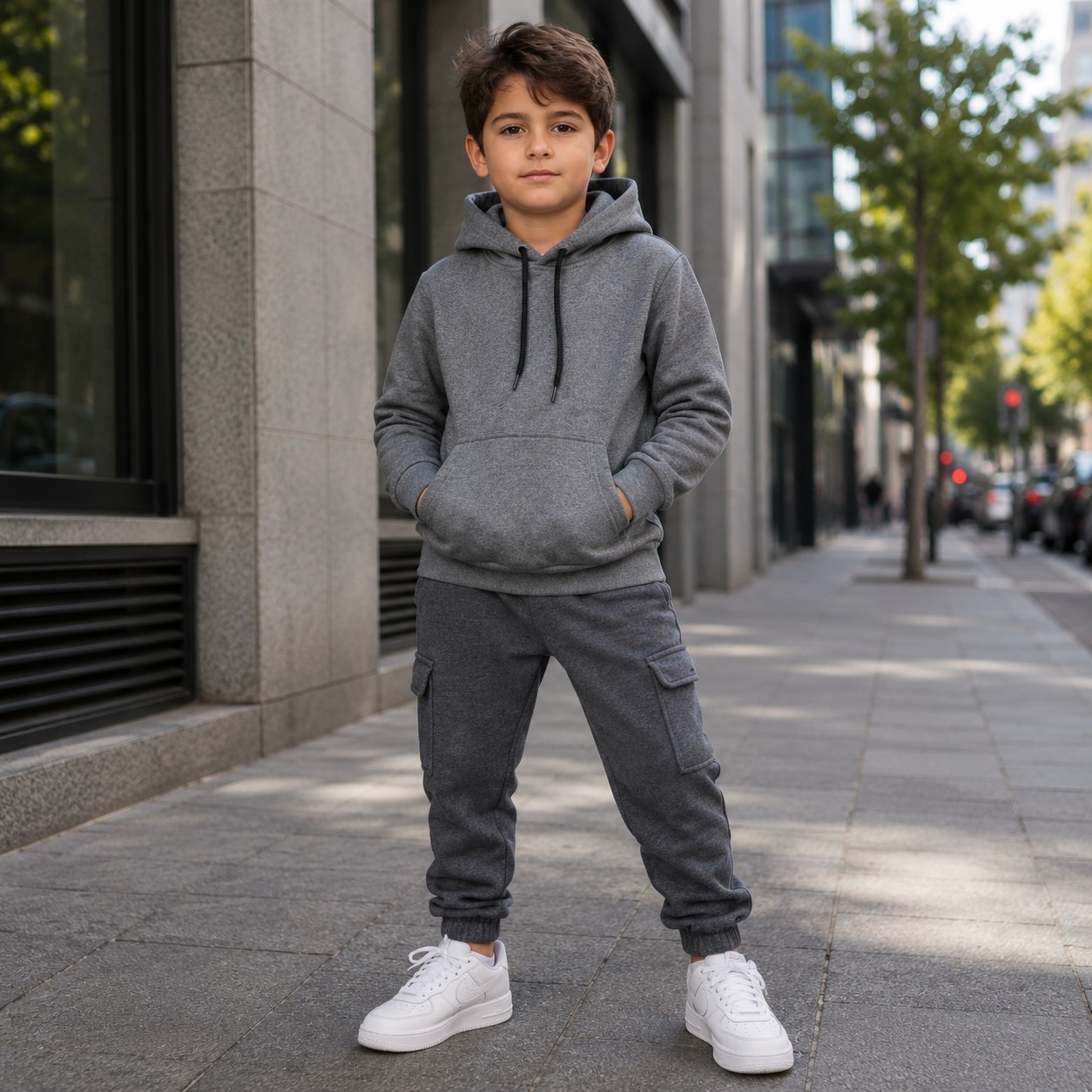 Buzos Capucha Darlom Lisos Niño - Imagen 3