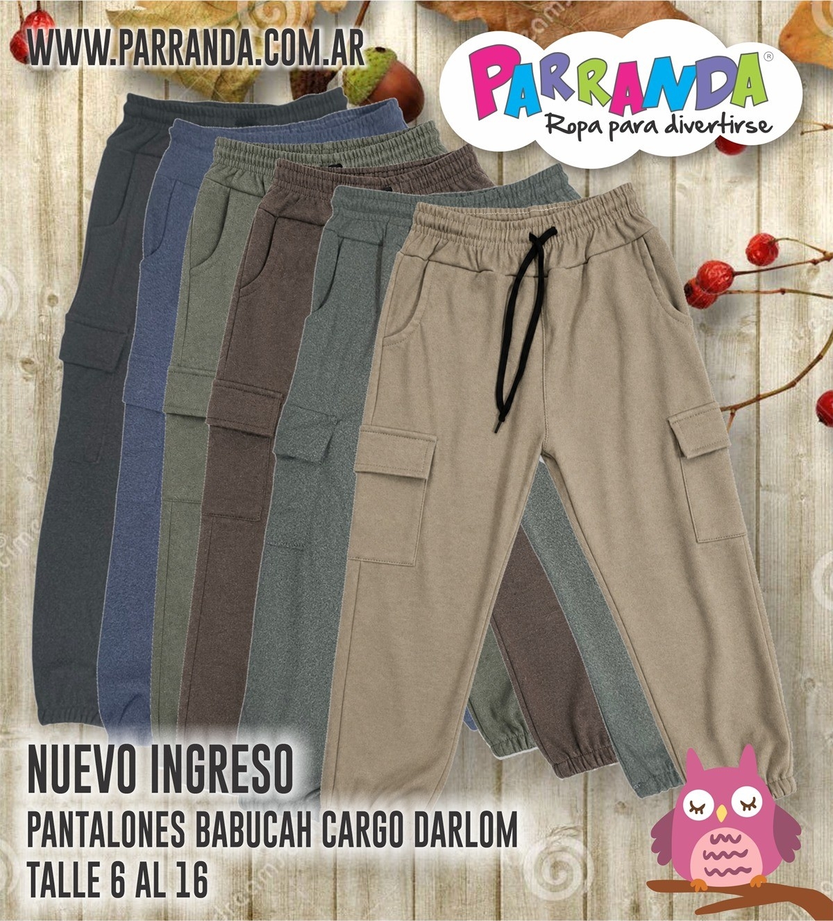 Pantalón Babuchas Cargo Darlom Niño - Imagen 1