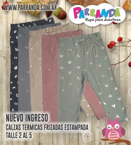 Calzas Bebe Térmicas con Estampa y Brillo