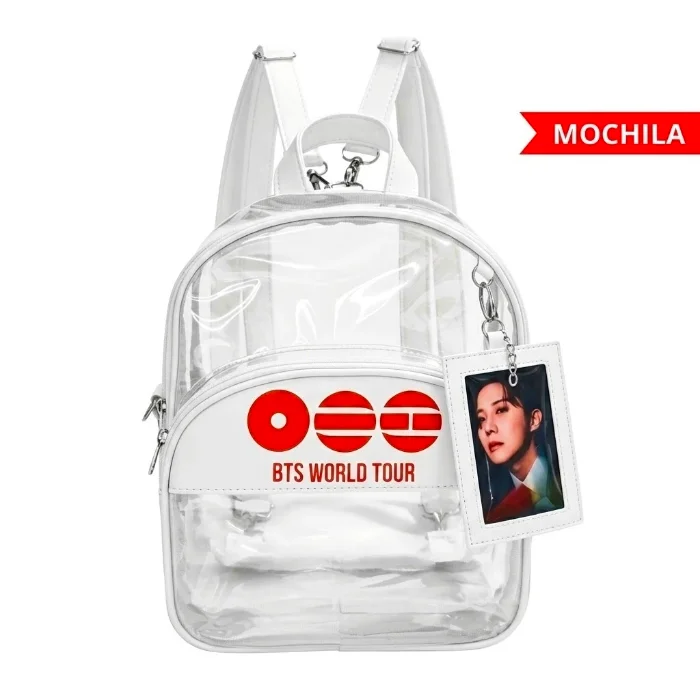 Mochila/bandolera Transparente Bts 2 en 1