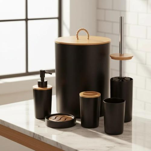 Set de Baño 6 Piezas Bambu