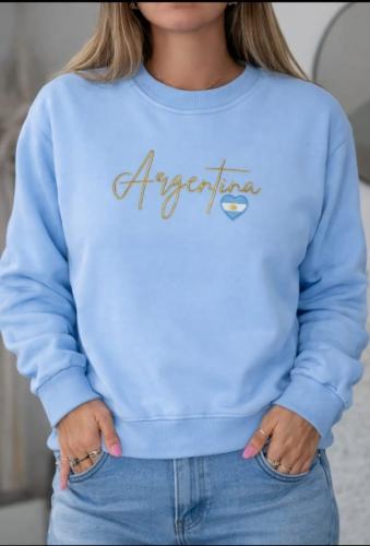 Buzo Argentina Frizza Bordado