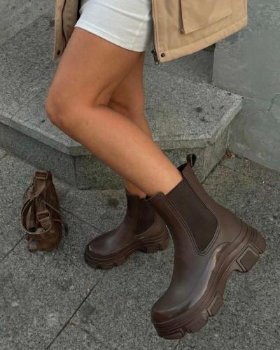 Botas de Lluvia con Plataforma 011