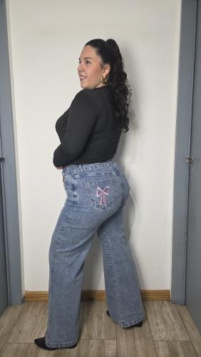 Wide Leg Talle Especial Bordado