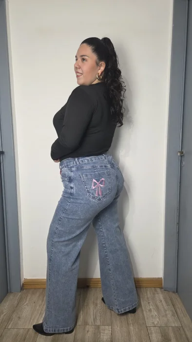 Wide Leg Talle Especial Bordado