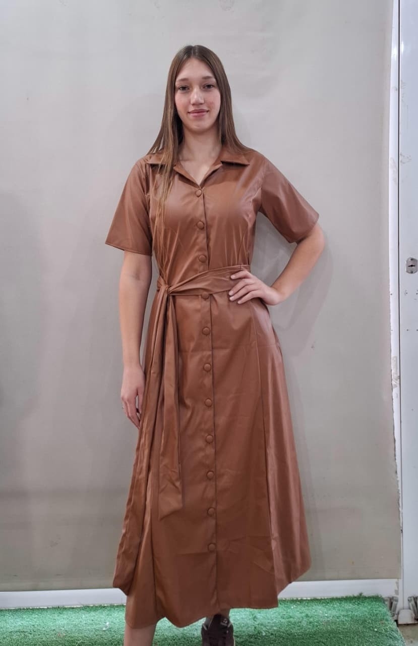 Vestido Importado Ecocuero - Imagen 2