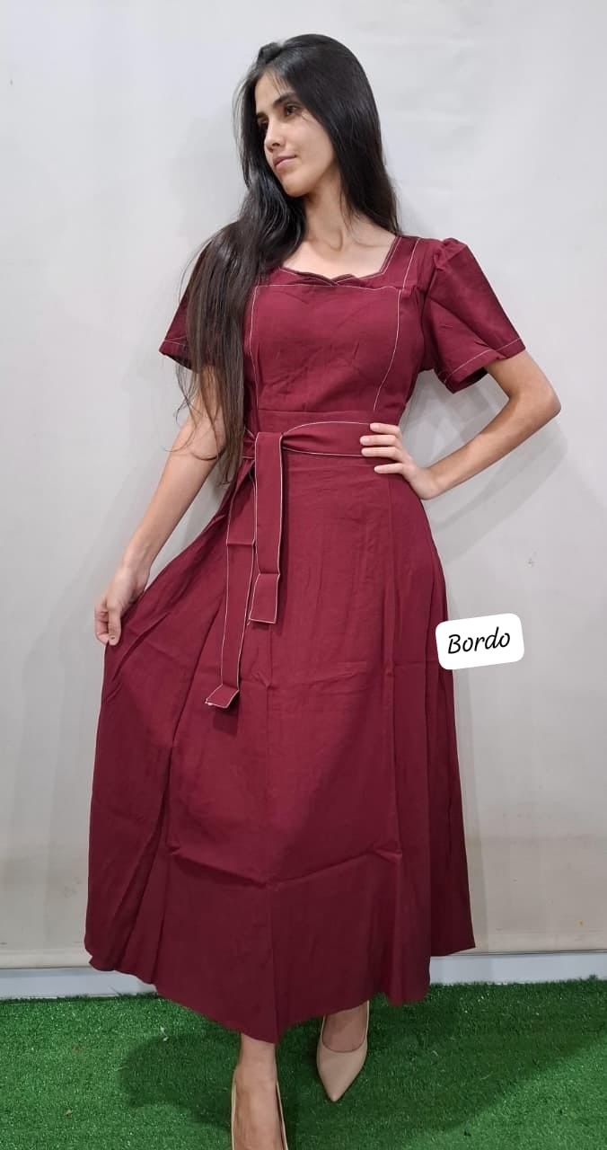 Vestido Importado Tela Sastrera - Imagen 2
