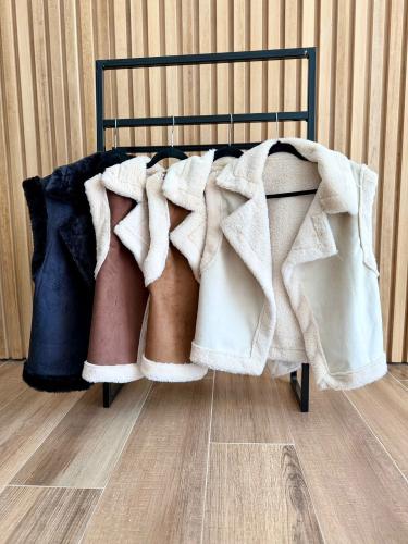 Chaleco Gamuzado con Piel Winter